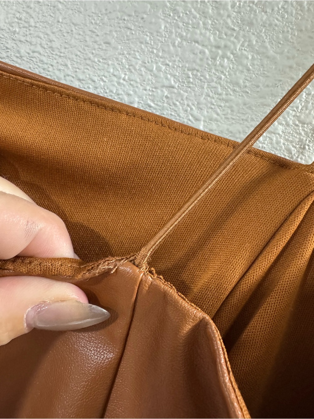 wild fable Brown Faux Leather Mini Dress - Picture 6 of 6